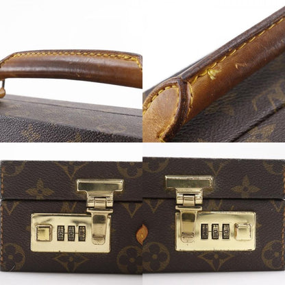 Louis Vuitton Crusher Hard Case Attache Case Monogram Canvas Brown Unisex Trunk