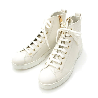 Louis Vuitton Stella Line Leather High Cut Sneakers Shoes White 37