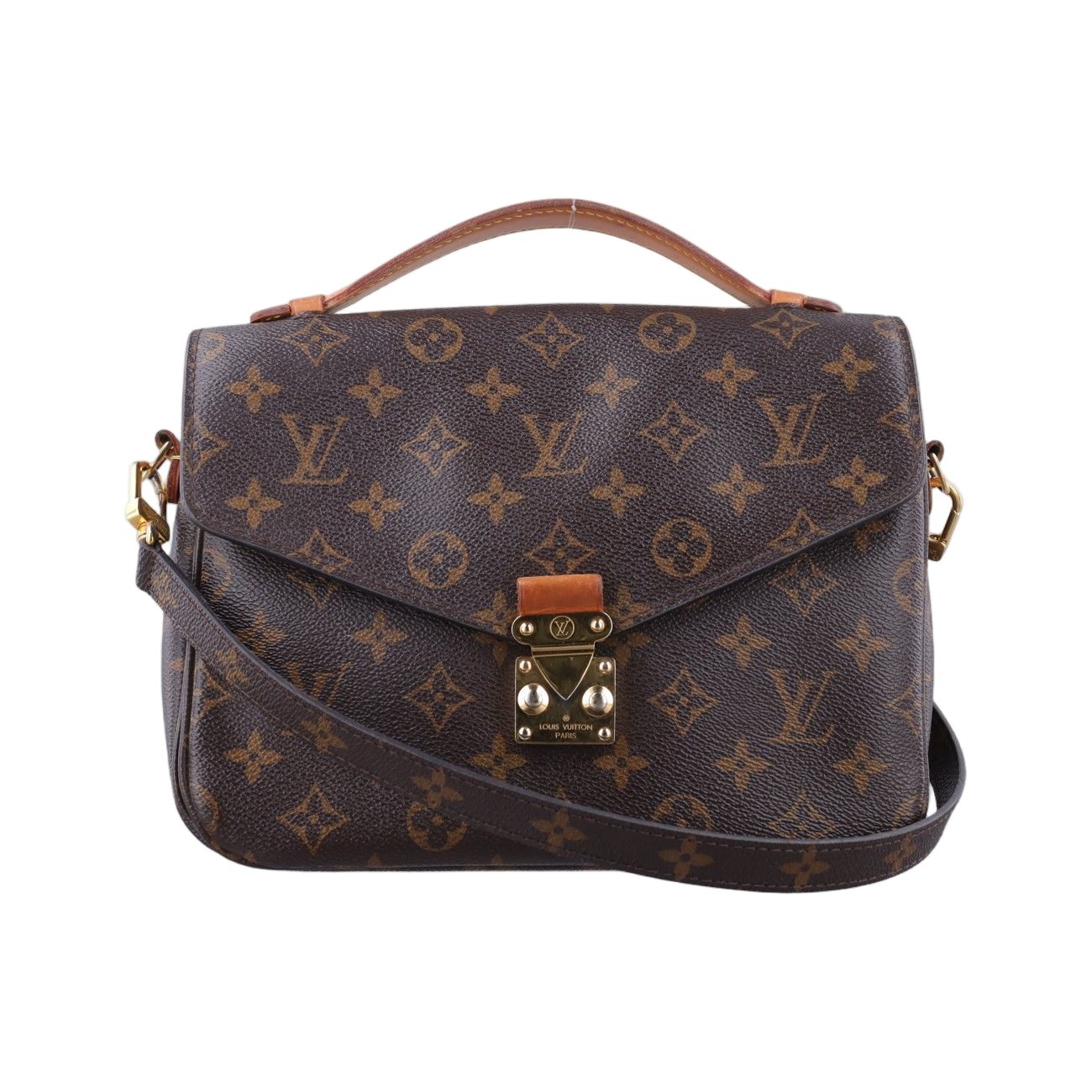 Louis Vuitton Pochette Metis MM Monogram Brown Canvas Handbag