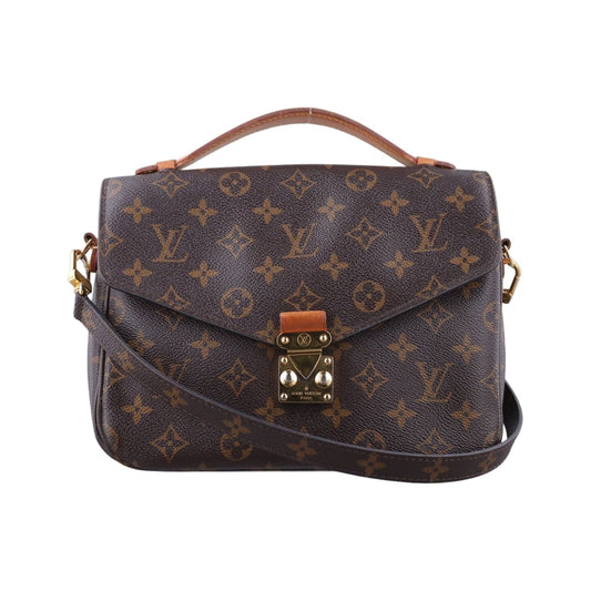 Louis Vuitton Pochette Metis MM Monogram Brown Canvas Handbag