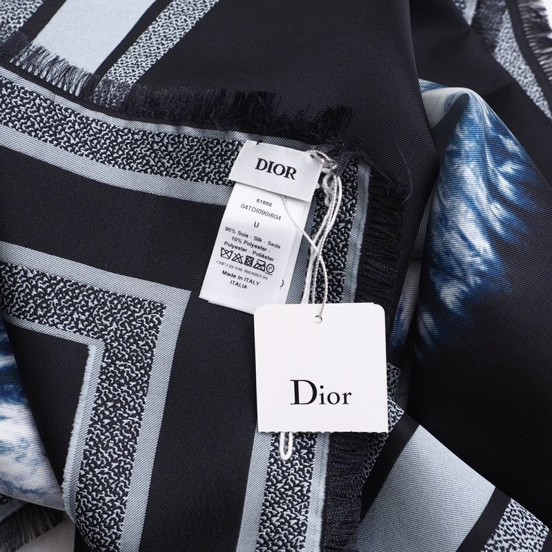 DIOR Scarf Tie Dye Motif Large Scarf Shawl Made In Italy 20241028