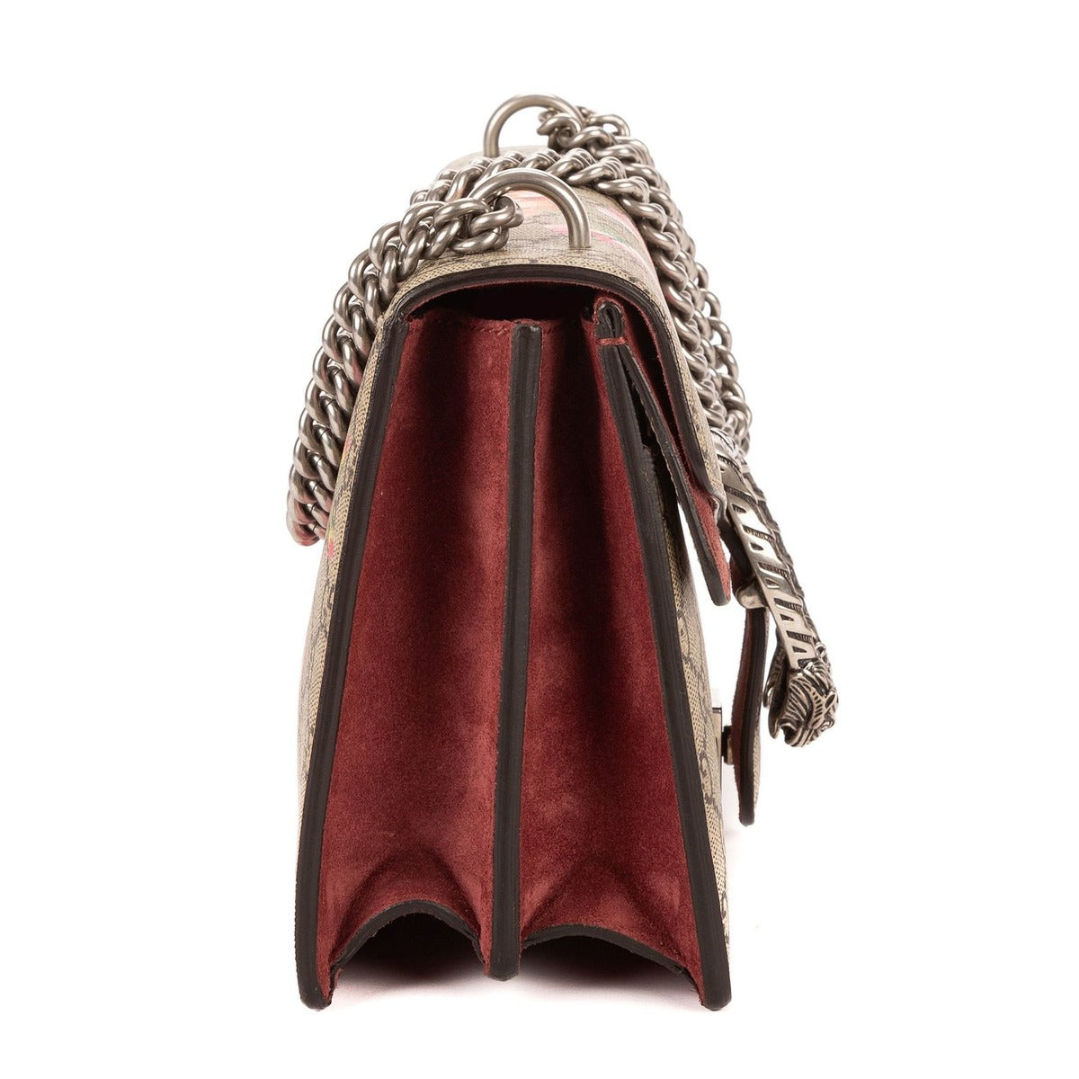 Gucci Blooms Dionysus Beige Burgundy Supreme Canvas Shoulder Bag — view 4