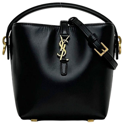 Saint Laurent Paris Shoulder Bag 37 Mini 2-Way Leather Black YSL
