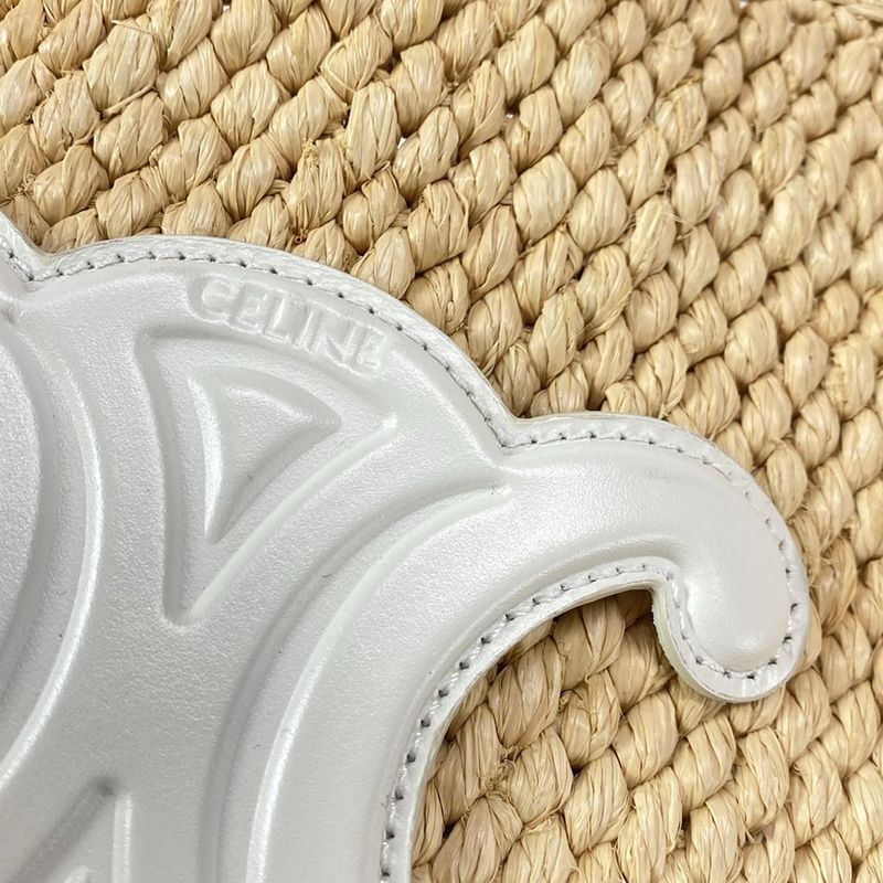 Celine Tote Bag Small Cabas Tais Beige And White Bag