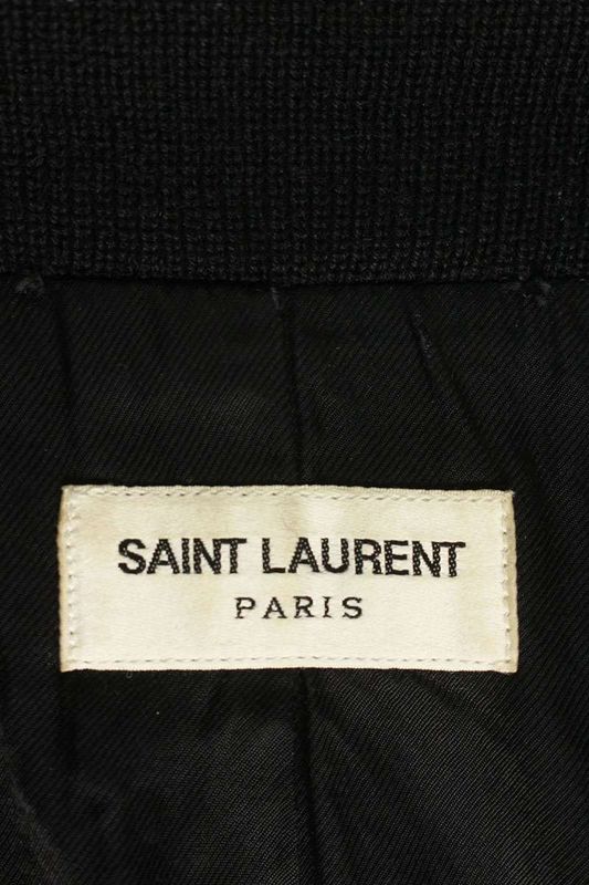 Saint Laurent Paris 354718 Yyl80 Teddy Leather Trimmed Stajan Blouson Men's 42
