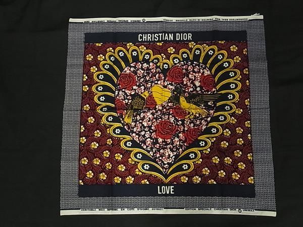 Christian Dior Christian Dior 100% Cotton Scarf Handkerchief Navy And