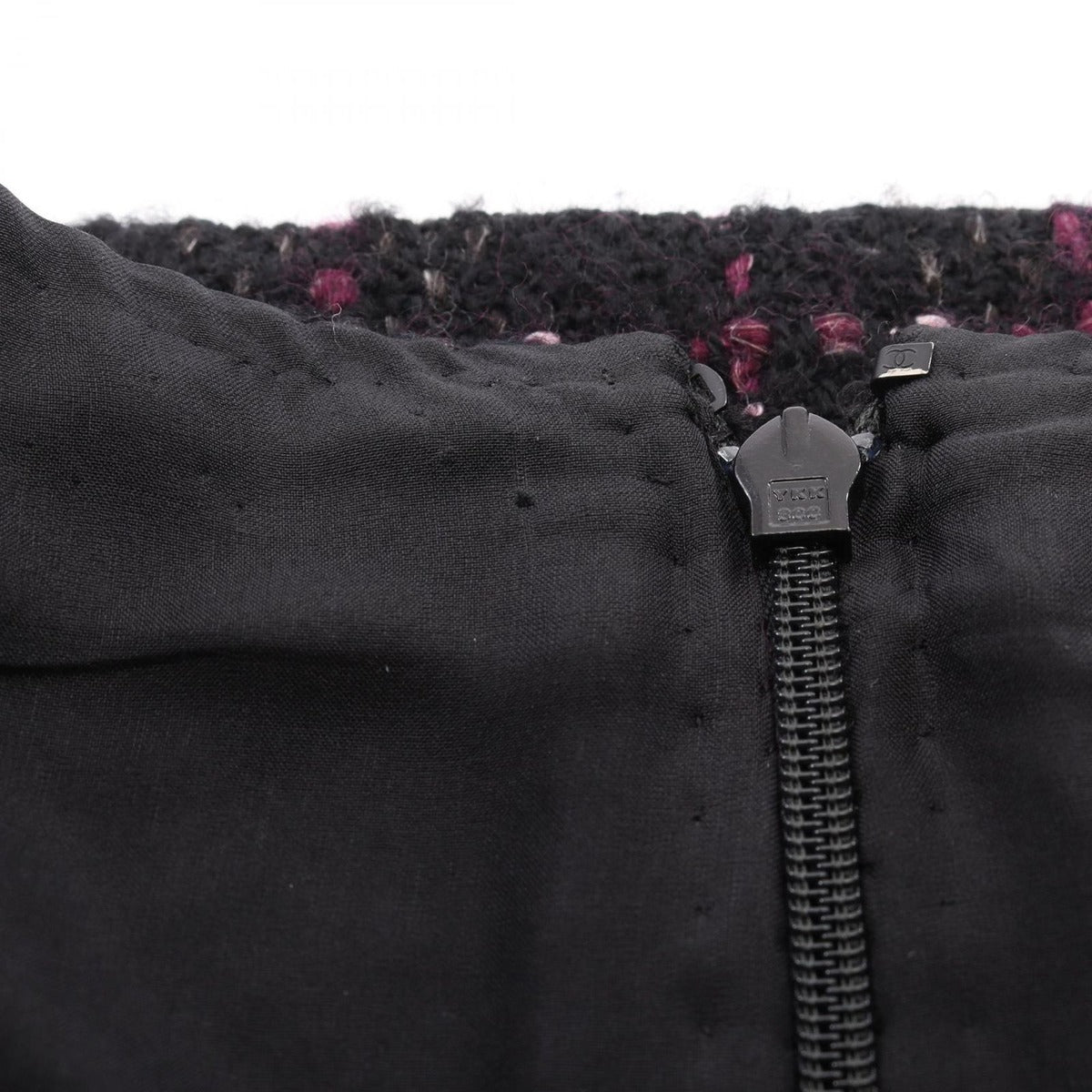 Chanel Skirt CC Logo Button Wool — view 7