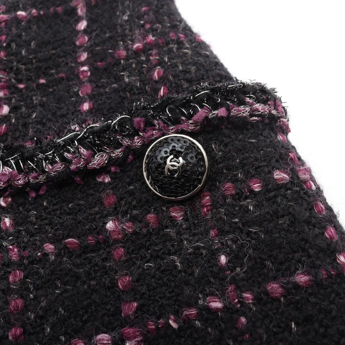 Chanel Skirt CC Logo Button Wool — view 8