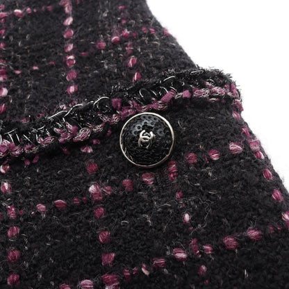 Chanel Skirt CC Logo Button Wool — view 8
