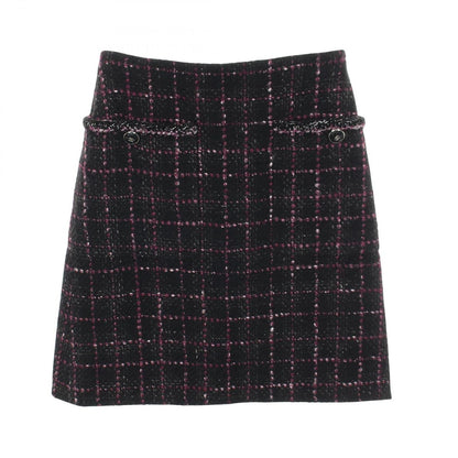 Chanel Skirt CC Logo Button Wool
