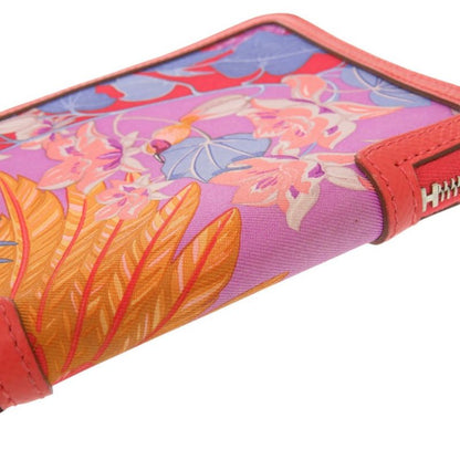 Hermes Soie Coeur Flamingo Party Agenda Silk Vaux Epson Silver Hardware Rose