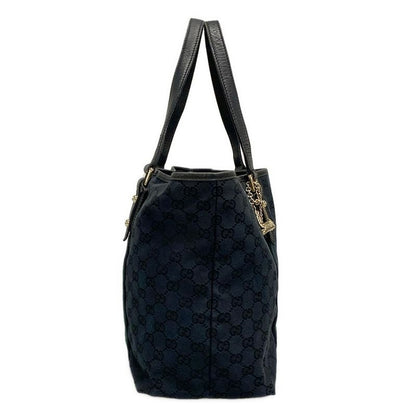 Gucci Tote Bag GG Pattern 139260 Black×navy×dark Green Leather