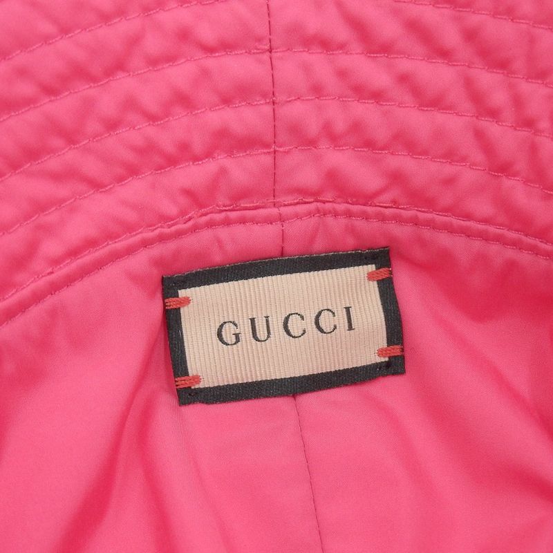 Unused With Tags Gucci 2023item 729470 Brella Cloche GG Metal Nylon Bucket Hat