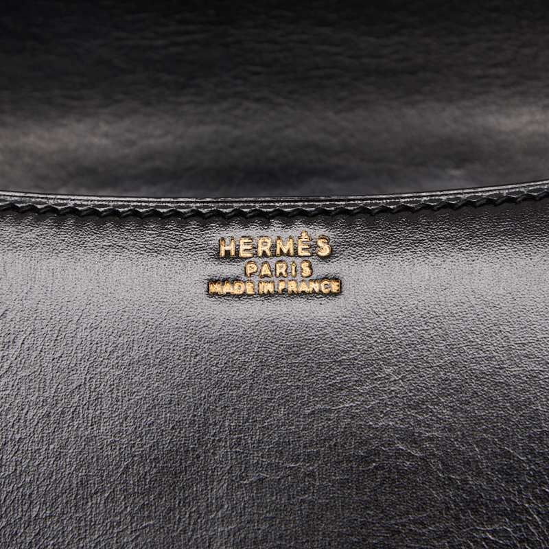 Hermes Constance 23 Shoulder Bag Box Calf Black With Gold Hardware Shoulder Bag