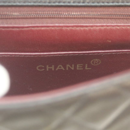 Chanel No 3 Black Lambskin Ghardware Mini Matelasse 17 Chain Shoulder Bag Black