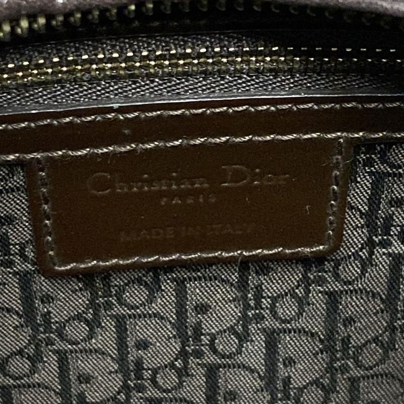 Dior/christian Dior Handbag Lady Dior Large Dark Brown Leather