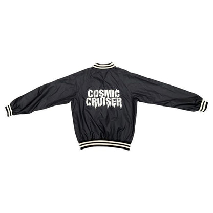 Celine Stajan Back Print Nylon Blouson 2w588495m 44 Size Logo Black White