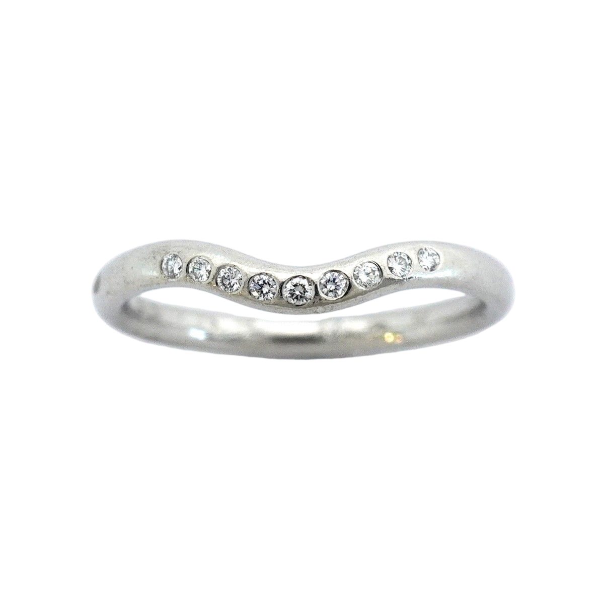 Tiffany & Co Ring T Cube Band Platinum Diamond — view 2