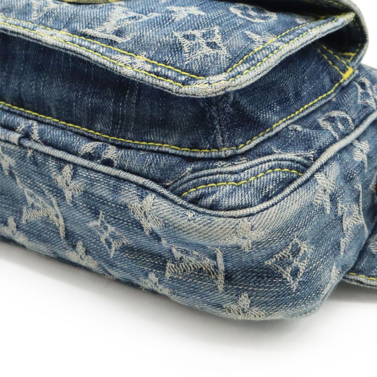 Louis Vuitton Monogram Denim Bum Bag Waist Bag Body Bag Shoulder Bag Blue Blue