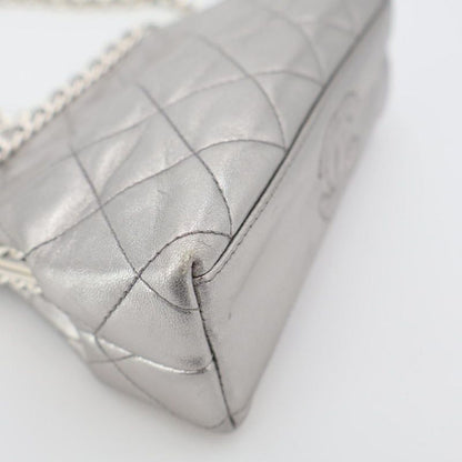 Chanel Fishmouth Chain Shoulder Bag Silver Vintage 3 Rd