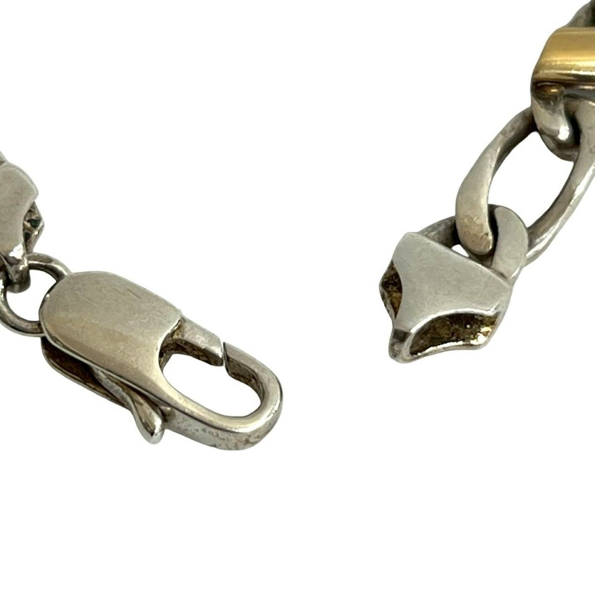 Tiffany & Co Figaro Bracelet Calf 18K Gold Chain Silver — view 3
