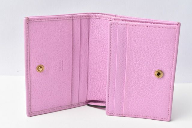 Gucci Mini Wallet Coin Case Gucci Folded Wallet 499783 GG Marmont Rhinestone
