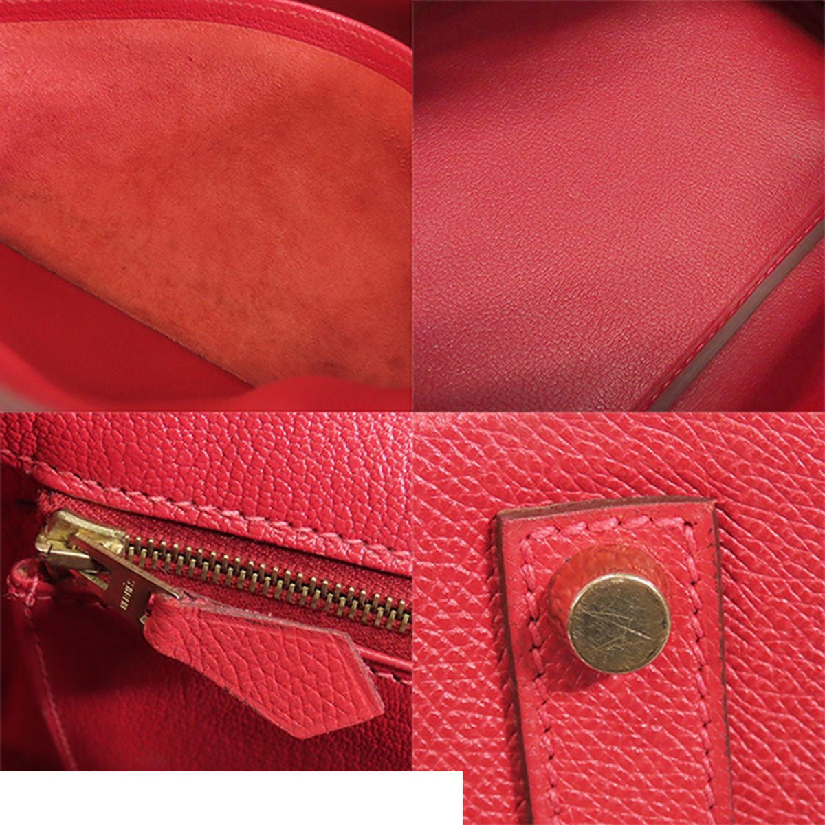 Hermes Birkin 35 Rouge Vif Gold Epsom Handbag — view 8