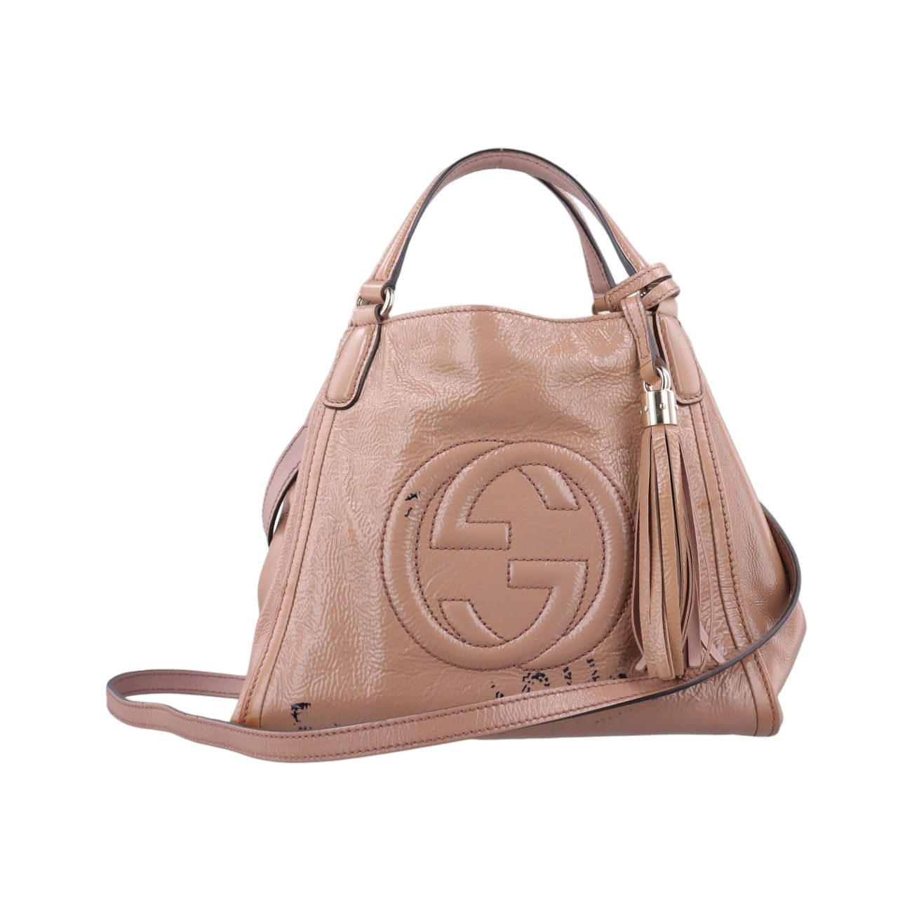 Gucci Soho Beige Patent Messenger Bag