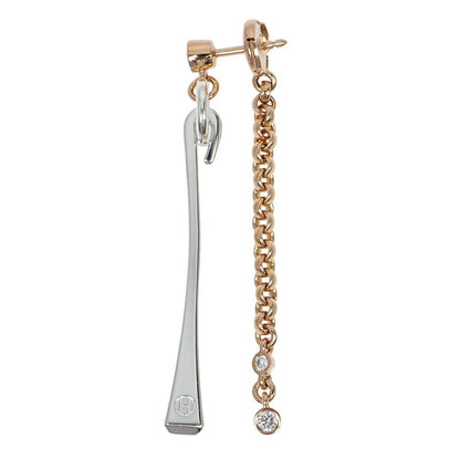 Hermes Single Earrings Mix-and-h Clou de Forge Diamond