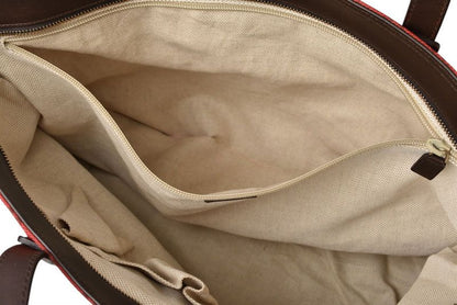 Gucci Tote Shoulder Bag Gucci Coated Canvas GG Dar Cles Red Sherry 308928