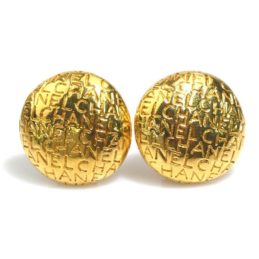 Chanel Earrings Logo Gold Plated