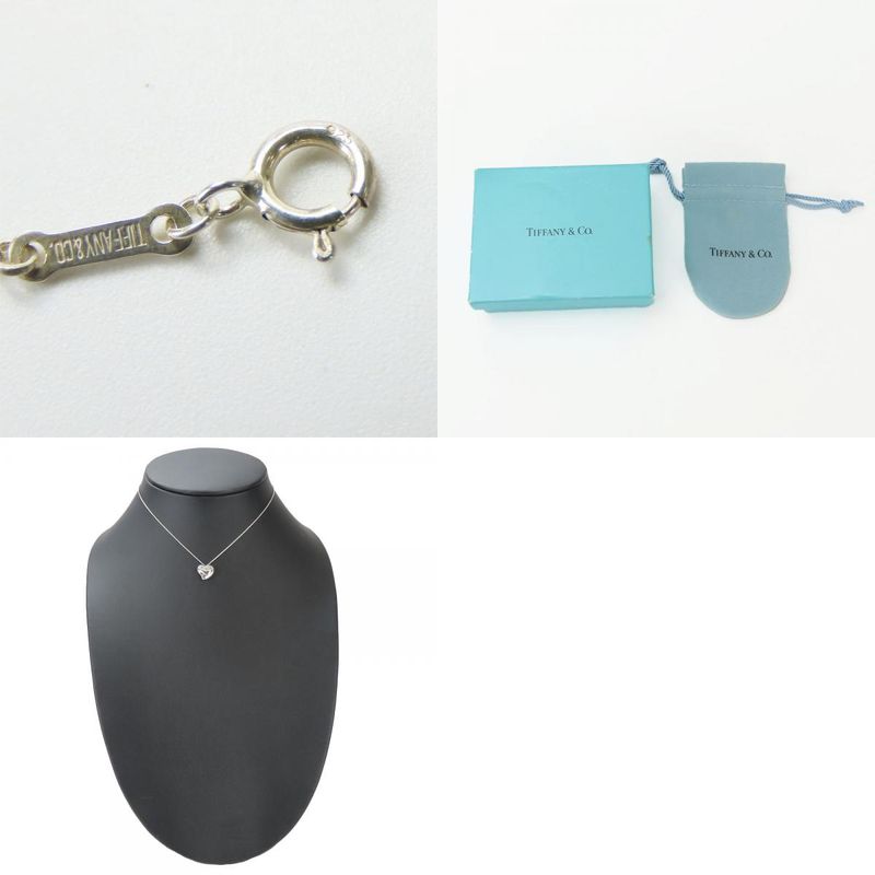 Tiffany & Co Necklace Curved Heart 925 Silver Approx 4.1g Silver Accessories