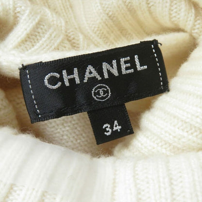 Chanel Cashmere Sweater LA Pausa Cruise Turtleneck Knit Top White 34