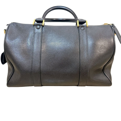 Chanel Caviar Leather Large Bowler Bag Travel Duffle Black CC Tote