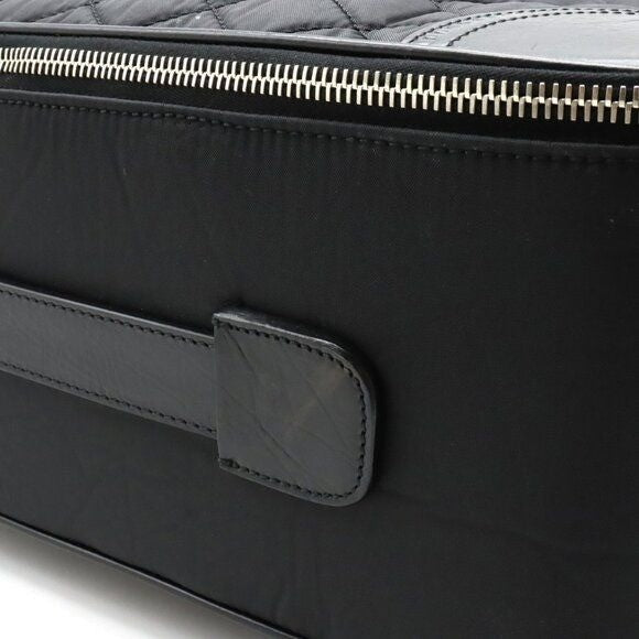 Chanel CC Quilted Nylon Luggage Carry-on Trolley Wheels Travel Bag