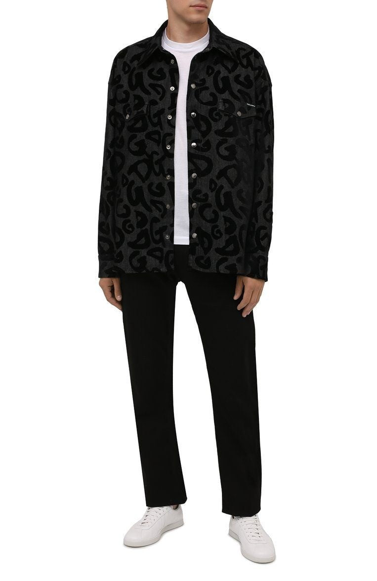 Dolce & Gabbana Denim Jacket Top Chemise Button Up Dress Shirt Men's