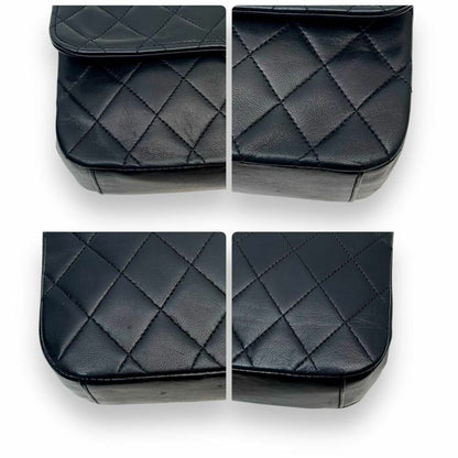 Chanel Vintage Matelasse Lambskin Leather Quilted Shoulder Bag Chain