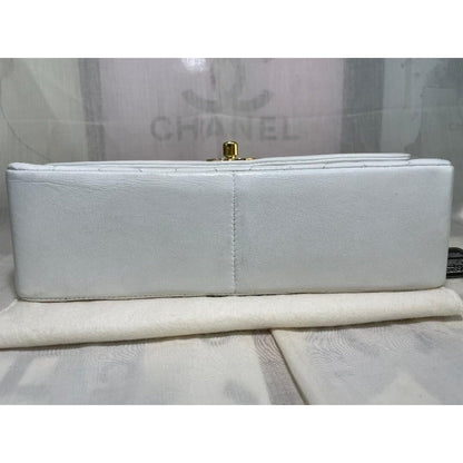 Chanel Diana Medium Single Flap Quilted Lambskin Bag White