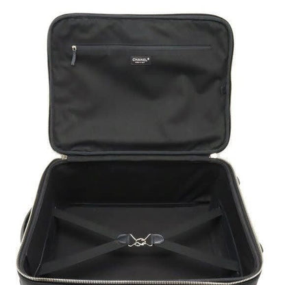 Chanel CC Quilted Nylon Luggage Carry-on Trolley Wheels Travel Bag