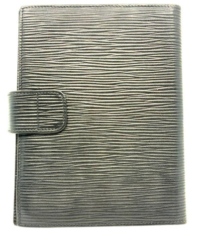 Fendi Epi Leather Agenda Pass Port Cover Case Notebook Black