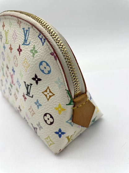 Authentic Louis Vuitton Multicolor Cosmetic Vanity Makeup Pochette Pouch Bag Y2k
