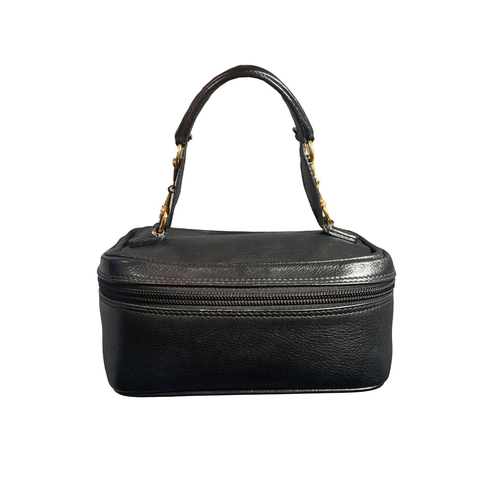 Gucci GG Horsebit Mini Bag Vanity Cosmetic Pouch Case Leather Black