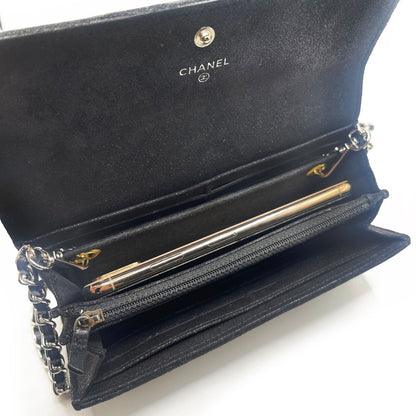 Chanel CC Wild Stitch Lambskin Wallet on Chain Shoulder Crossbody