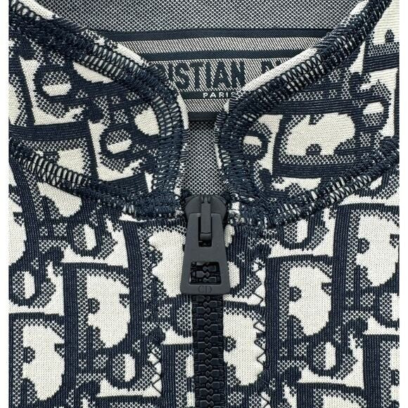 Authentic Christian Dior Trotter Logo Navy Monogram Vintage Dress Y2k Oblique