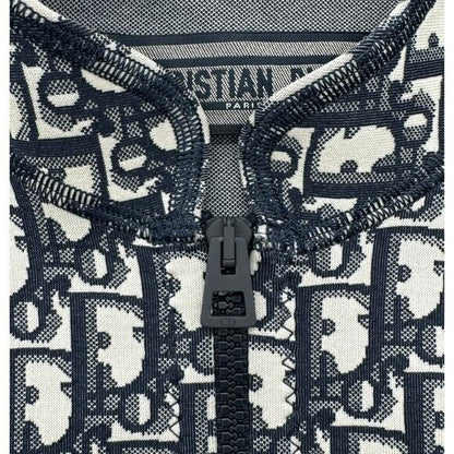 Authentic Christian Dior Trotter Logo Navy Monogram Vintage Dress Y2k Oblique