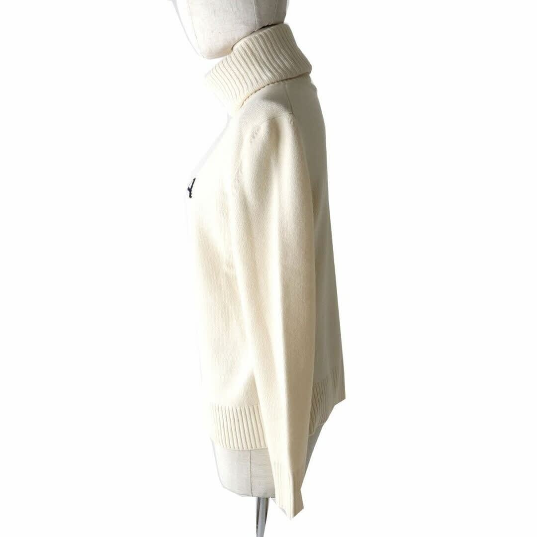 Chanel Cashmere Sweater LA Pausa Cruise Turtleneck Knit Top White 34