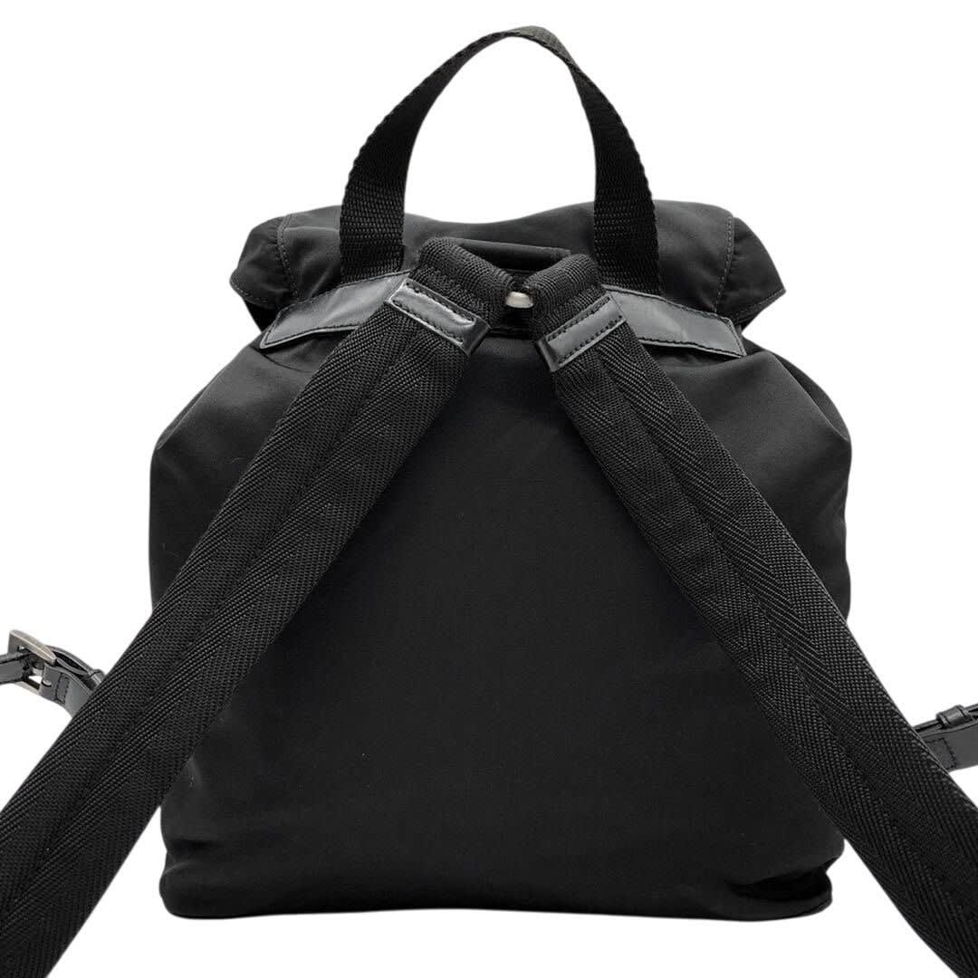 Prada Nylon Tessuto Backpack Saffiano Leather Shoulder Bag Purse Tote