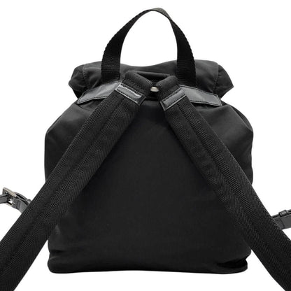Prada Nylon Tessuto Backpack Saffiano Leather Shoulder Bag Purse Tote