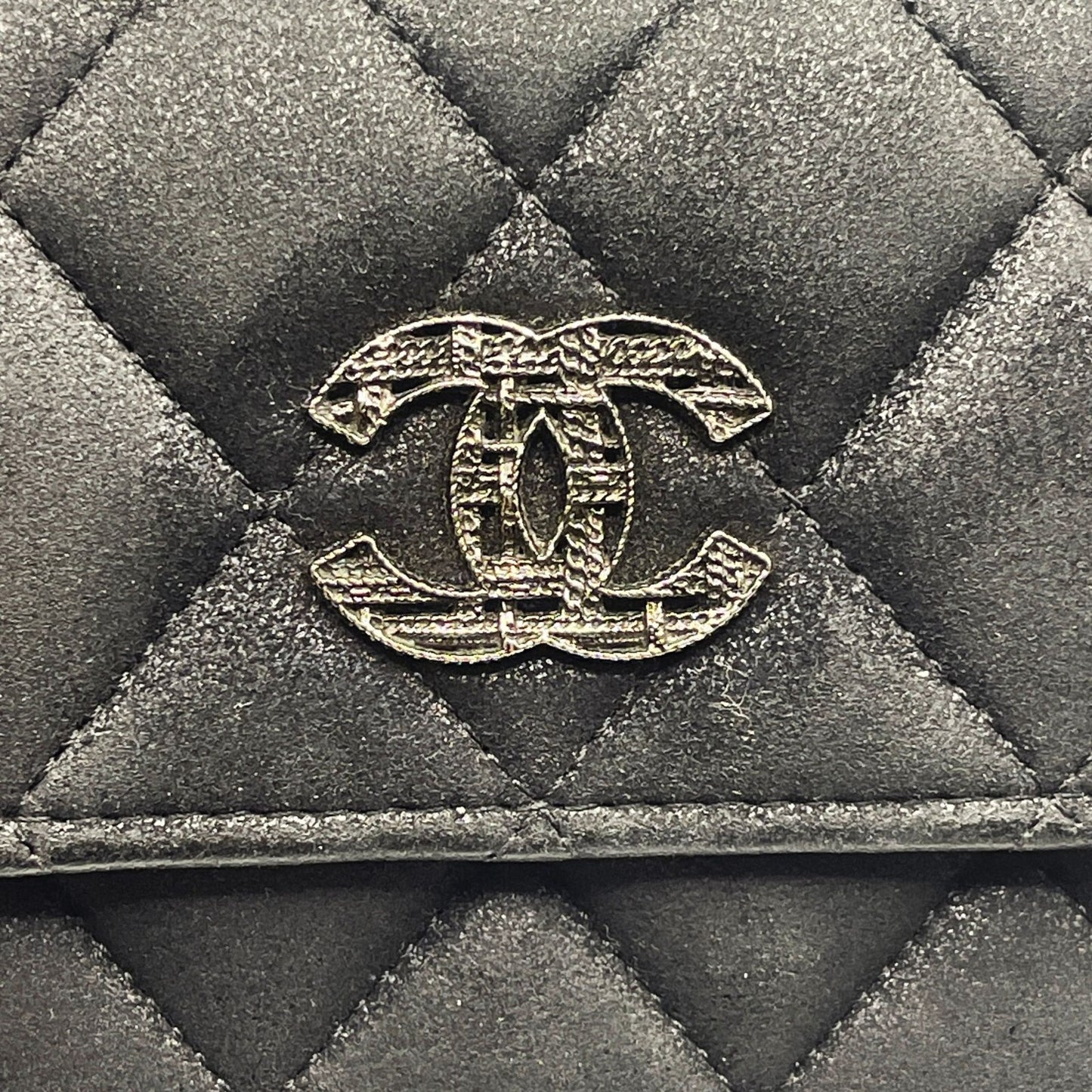 Chanel CC Wild Stitch Lambskin Wallet on Chain Shoulder Crossbody