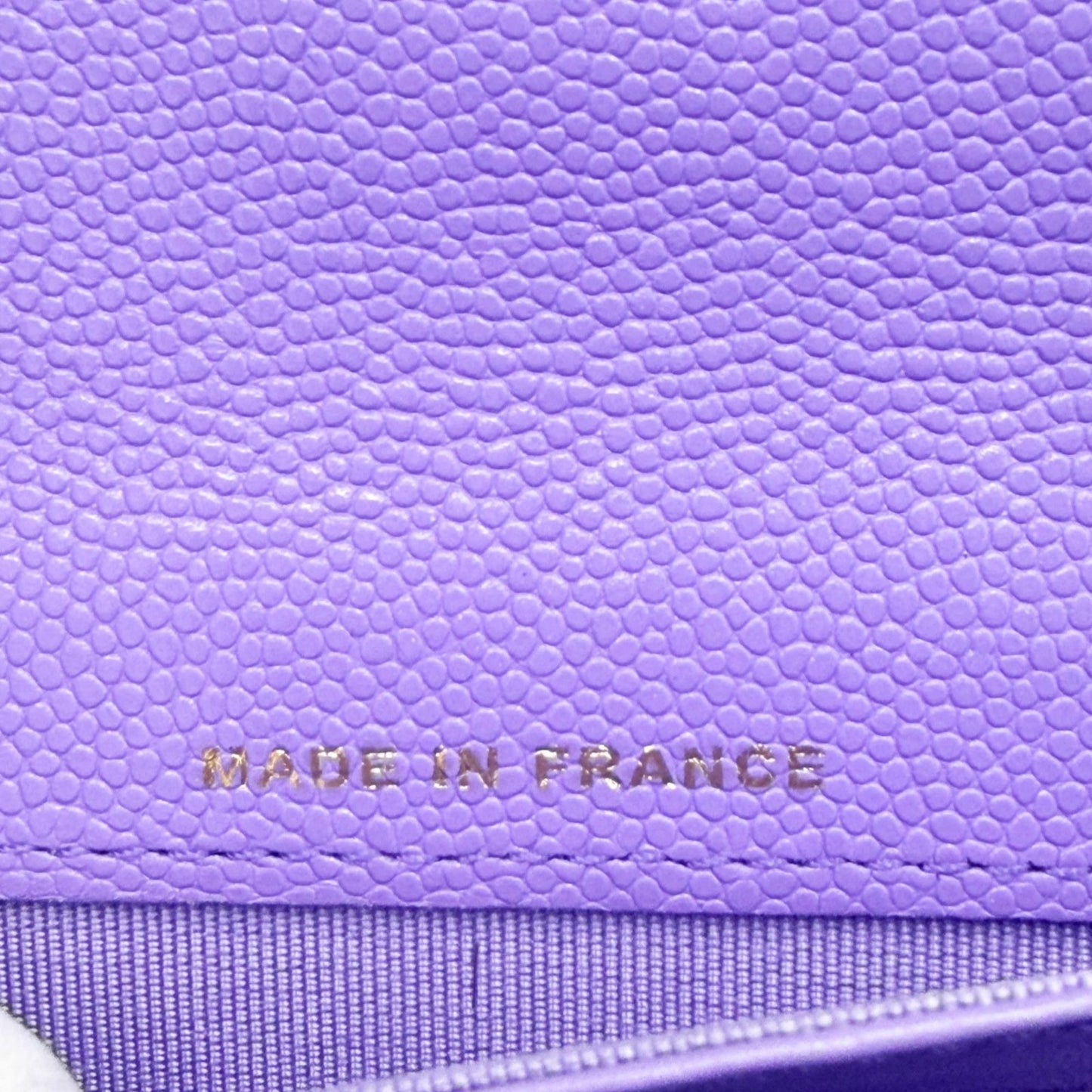 Rare Authentic Chanel CC Timeless Caviar Flap Wallet Chain Purse Purple Bag